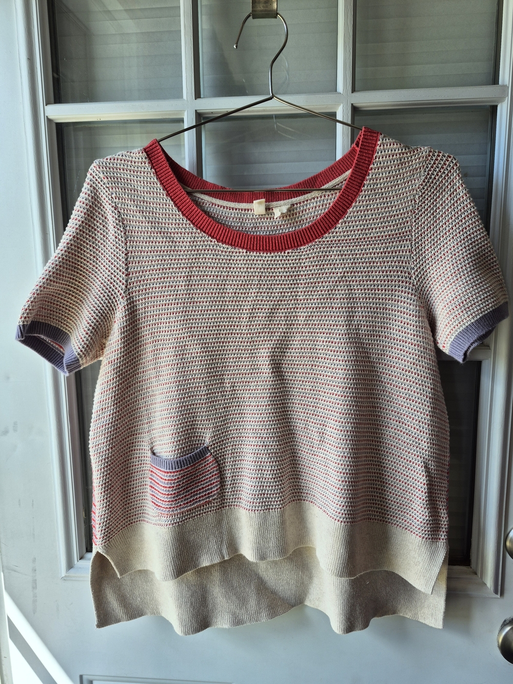 MOTH Red Cotton Knit Sweater